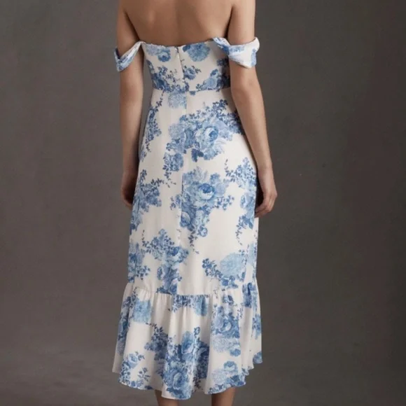Anthropologie BHLDN Munroe Georgette midi dress under bridal - Picture 3 of 6